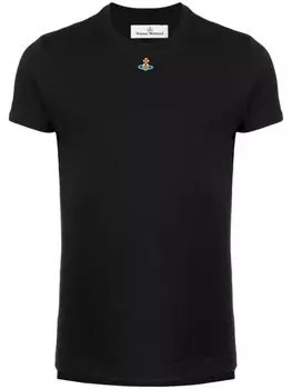 Vivienne Westwood футболка с вышитым логотипом Orb, черный