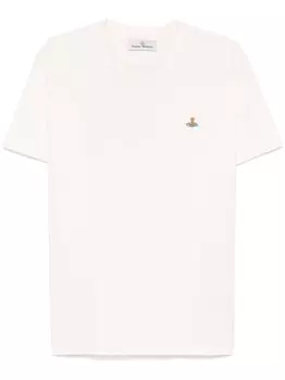 Vivienne Westwood футболка с вышивкой Orb, белый