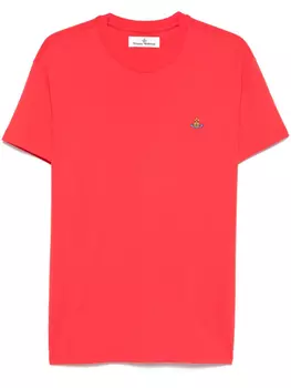 Vivienne Westwood футболка с вышивкой Orb, красный