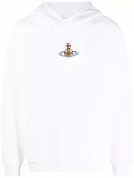 Vivienne Westwood худи из органического хлопка с вышивкой Orb, белый