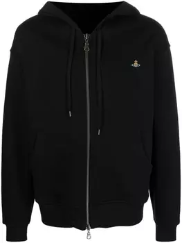 Vivienne Westwood худи на молнии с логотипом Orb, черный