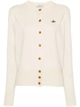 Vivienne Westwood кардиган Bea в рубчик, нейтральный цвет