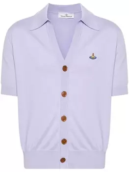 Vivienne Westwood кардиган с воротником поло, фиолетовый