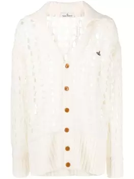 Vivienne Westwood кардиган с вышитым логотипом, белый