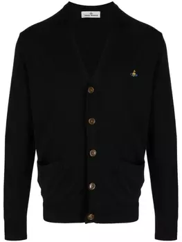Vivienne Westwood кардиган с вышитым логотипом Orb, черный