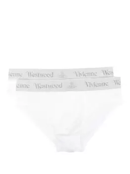 Vivienne Westwood комплект из двух трусов-брифов с логотипом Orb, белый