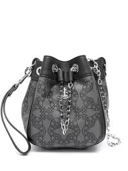 Vivienne Westwood маленькая сумка-ведро Cirissy с принтом Orb, черный