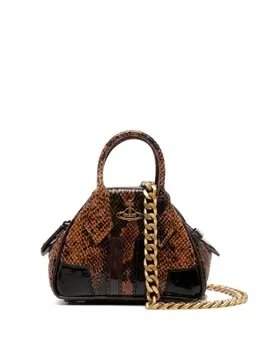 Vivienne Westwood мини-сумка Yasmine с цепочкой, коричневый