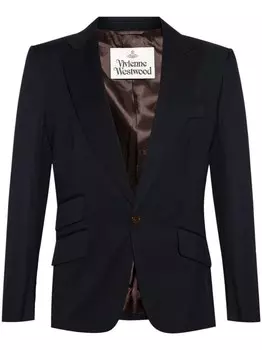 Vivienne Westwood однобортный пиджак с заостренными лацканами, синий