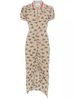 Vivienne Westwood платье макси Pulling Orbit, нейтральный