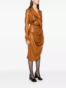 Vivienne Westwood платье миди Галатея, коричневый