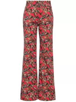 Vivienne Westwood прямые брюки с логотипом Orb, красный