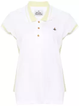 Vivienne Westwood рубашка поло с вышитым логотипом Orb, белый