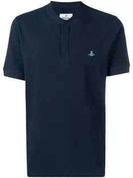 Vivienne Westwood рубашка-поло с вышитым логотипом, синий