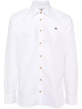 Vivienne Westwood рубашка с вышитым логотипом, белый