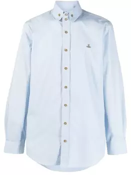 Vivienne Westwood рубашка с вышитым логотипом, синий