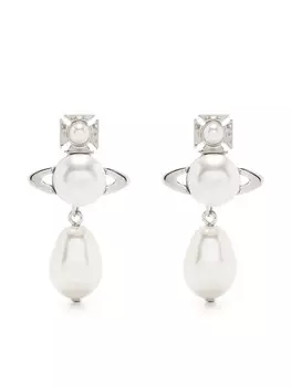 Vivienne Westwood серьги-гвоздики с декором Orb, серебристый