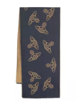 Vivienne Westwood шарф с узором Orb, синий