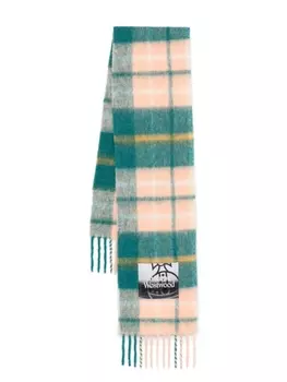 Vivienne Westwood шарф в клетку тартан, зеленый