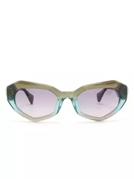 Vivienne Westwood солнцезащитные очки с градиентной угловатой оправой, зеленый