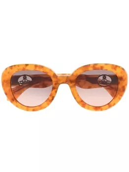 Vivienne Westwood солнцезащитные очки в круглой оправе черепаховой расцветки, коричневый