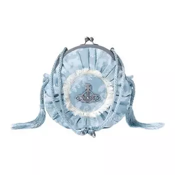 Vivienne Westwood Сумка через плечо из хлопка, женская, цвет синий коралл