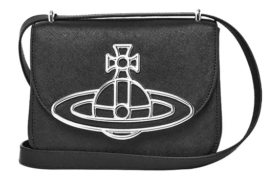 Vivienne Westwood Сумка через плечо из телячьей кожи, женская, черная