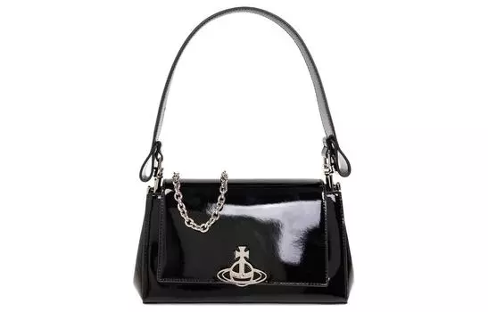 Vivienne Westwood Сумка через плечо из телячьей кожи HAZEL, женская, среднего размера, черного цвета