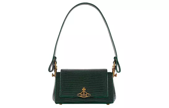 Vivienne Westwood Сумка через плечо из телячьей кожи, женская, зеленая