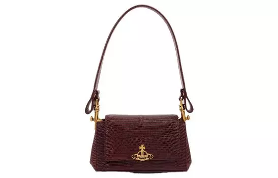 Vivienne Westwood Сумка через плечо из телячьей кожи, женская, бордового цвета