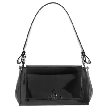 Vivienne Westwood Сумка через плечо, кожаная, женская, среднего размера, черная
