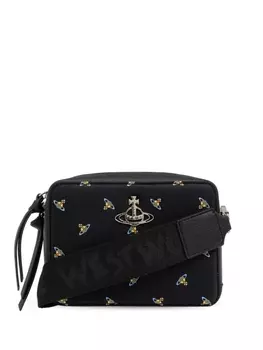Vivienne Westwood сумка через плечо с круглой пластиной, черный
