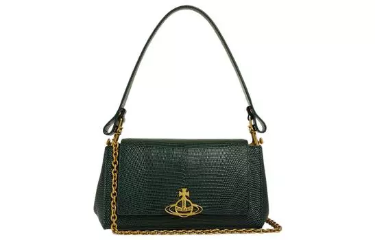 Vivienne Westwood Сумка HAZEL из телячьей кожи, женская, зеленая