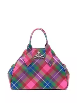 Vivienne Westwood сумка среднего размера Yasmine tartan, розовый