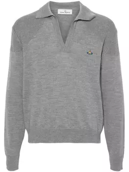 Vivienne Westwood свитер с вышивкой Orb, серый