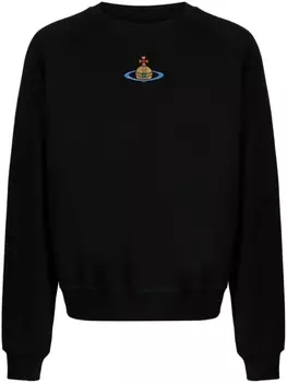 Vivienne Westwood толстовка с вышивкой Orb, черный