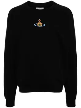 Vivienne Westwood толстовка с вышивкой Orb, черный