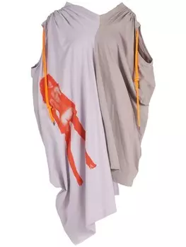 Vivienne Westwood топ Pin-Up асимметричного кроя, фиолетовый