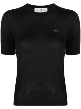 Vivienne Westwood топ с логотипом Orb, черный