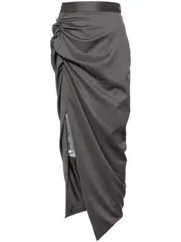 Vivienne Westwood юбка макси Panther со сборками, серый