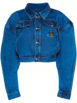 Vivienne Westwood укороченная джинсовая куртка Boxer, синий