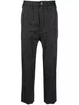 Vivienne Westwood укороченные брюки Cruise в полоску, черный