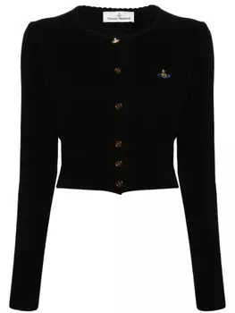 Vivienne Westwood укороченный кардиган с вышивкой Orb, черный