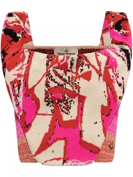 Vivienne Westwood вязаный топ с квадратным вырезом, розовый