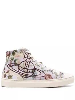 Vivienne Westwood высокие кеды с принтом Orb, фиолетовый