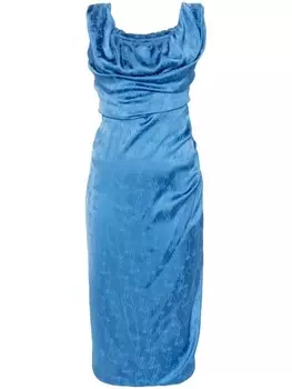 Vivienne Westwood жаккардовое платье миди, синий