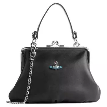 Vivienne Westwood Женская кожаная сумка через плечо, черная