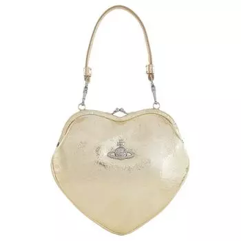 Vivienne Westwood Женская кожаные сумка на одно плечо, золото