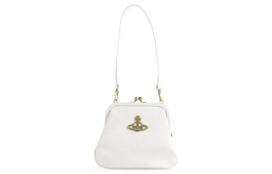 Vivienne Westwood Женская сумка через плечо из ткани цвета слоновой кости