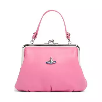 Vivienne Westwood Женская сумка-кошелек из кожи наппа в стиле бабушки, розовая